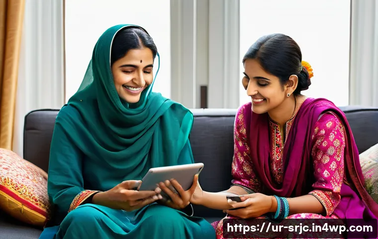 서비스화 사례  헬스케어 산업 - **Telemedicine: Connecting Generations and Distances**
    A vibrant and intimate scene depicting a ...