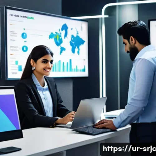 Home 30 제품 서비스화 전략과 실행 - A modern Pakistani business office setting where a diverse team of professionals is collaboratively ...