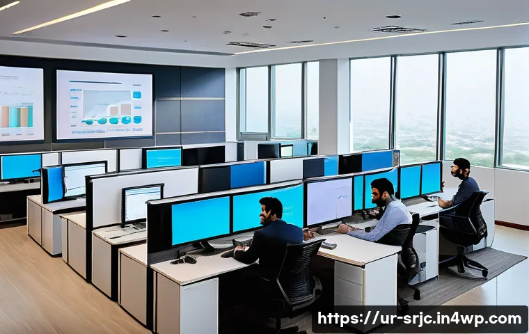 제품 서비스화의 트렌드와 전망 - A modern office environment in Karachi featuring a diverse team of professionals collaborating on di...